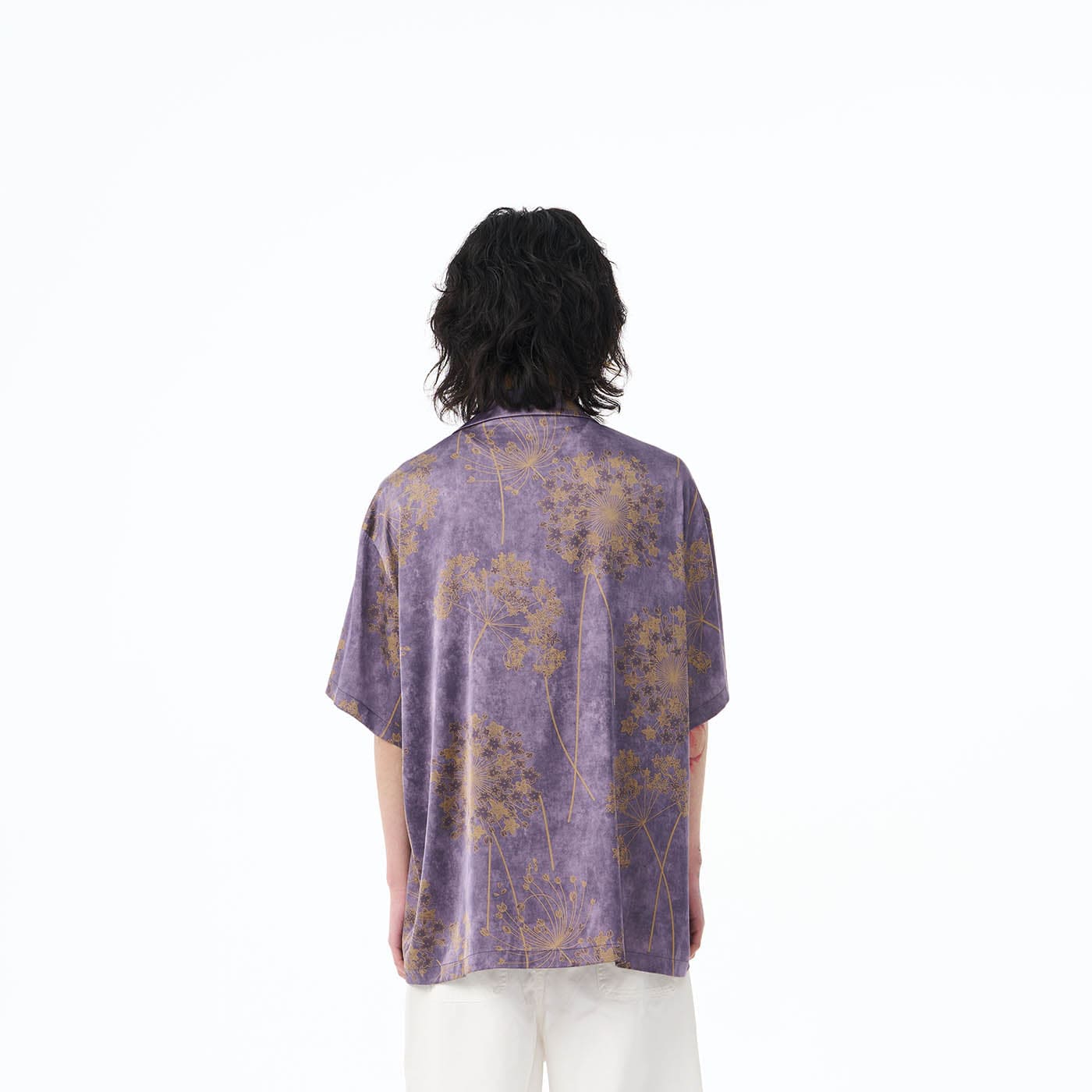 Chemise de villégiature à imprimé pissenlit