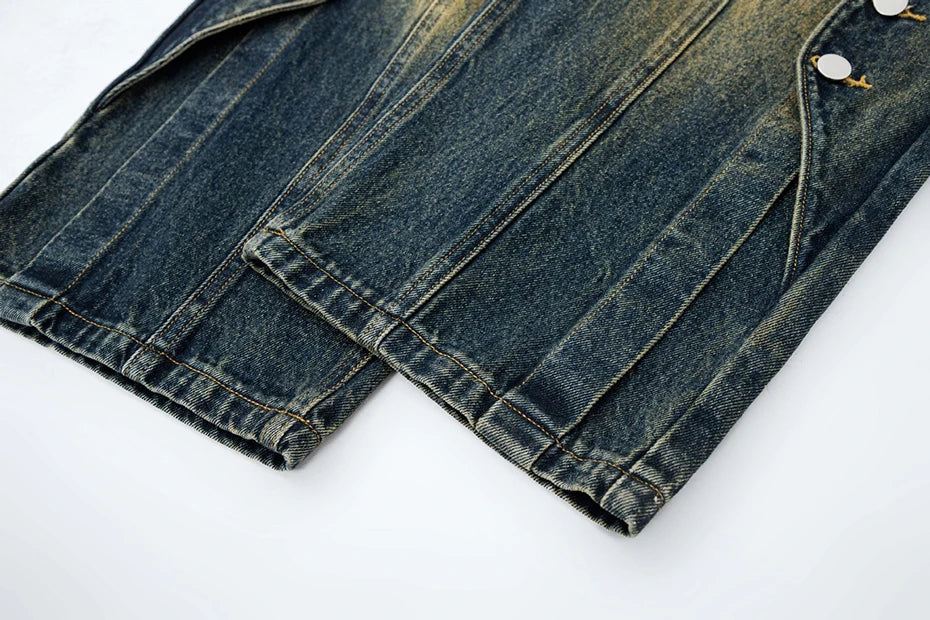 Eklektische Mosaikschicht -Jeans -Jeans