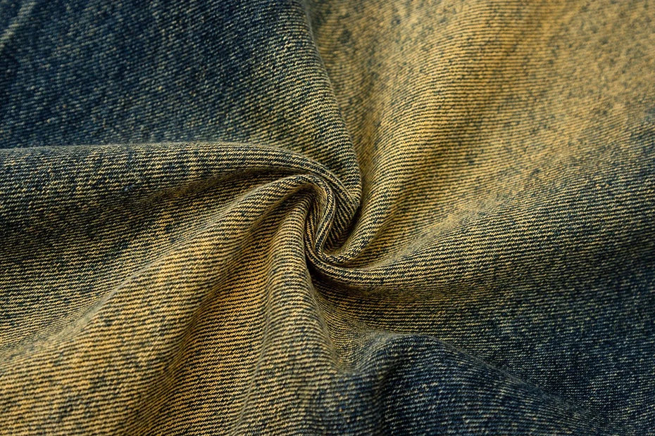 Eklektische Mosaikschicht -Jeans -Jeans