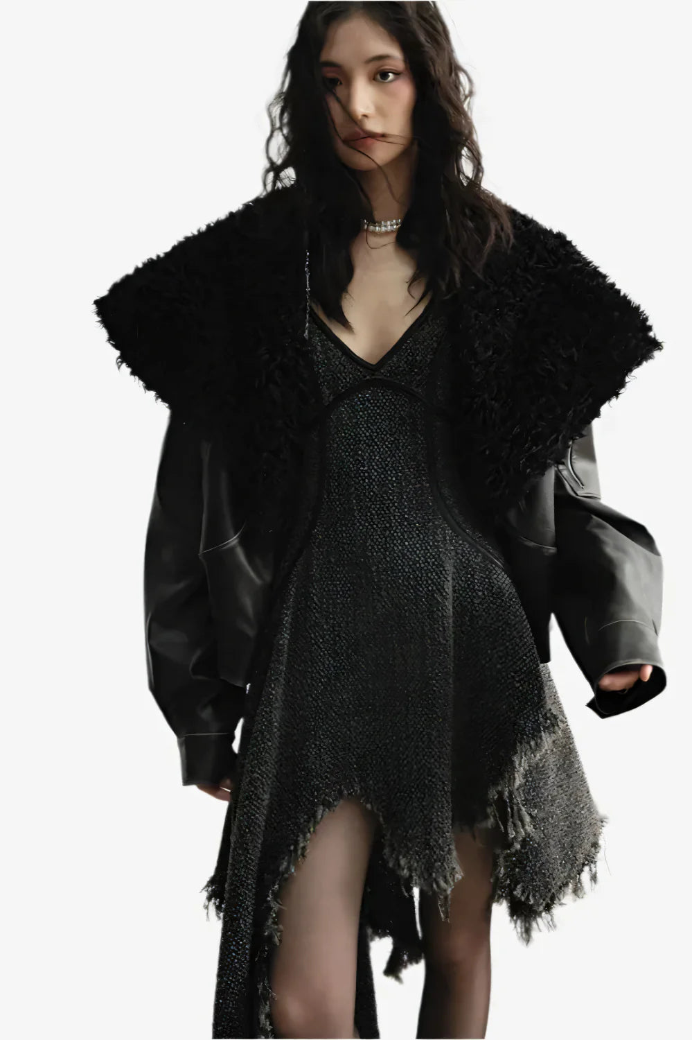 Oversized Faux Fur Aviator Jacket