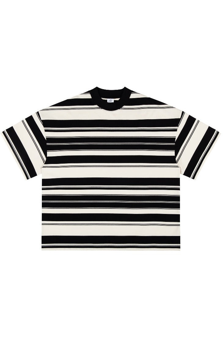 320G Heavyweight Striped Oversized Tee - chiclara