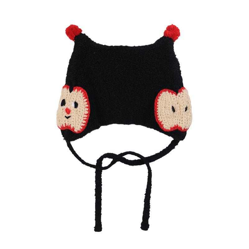 Apple Knit Pom Beanie Hat