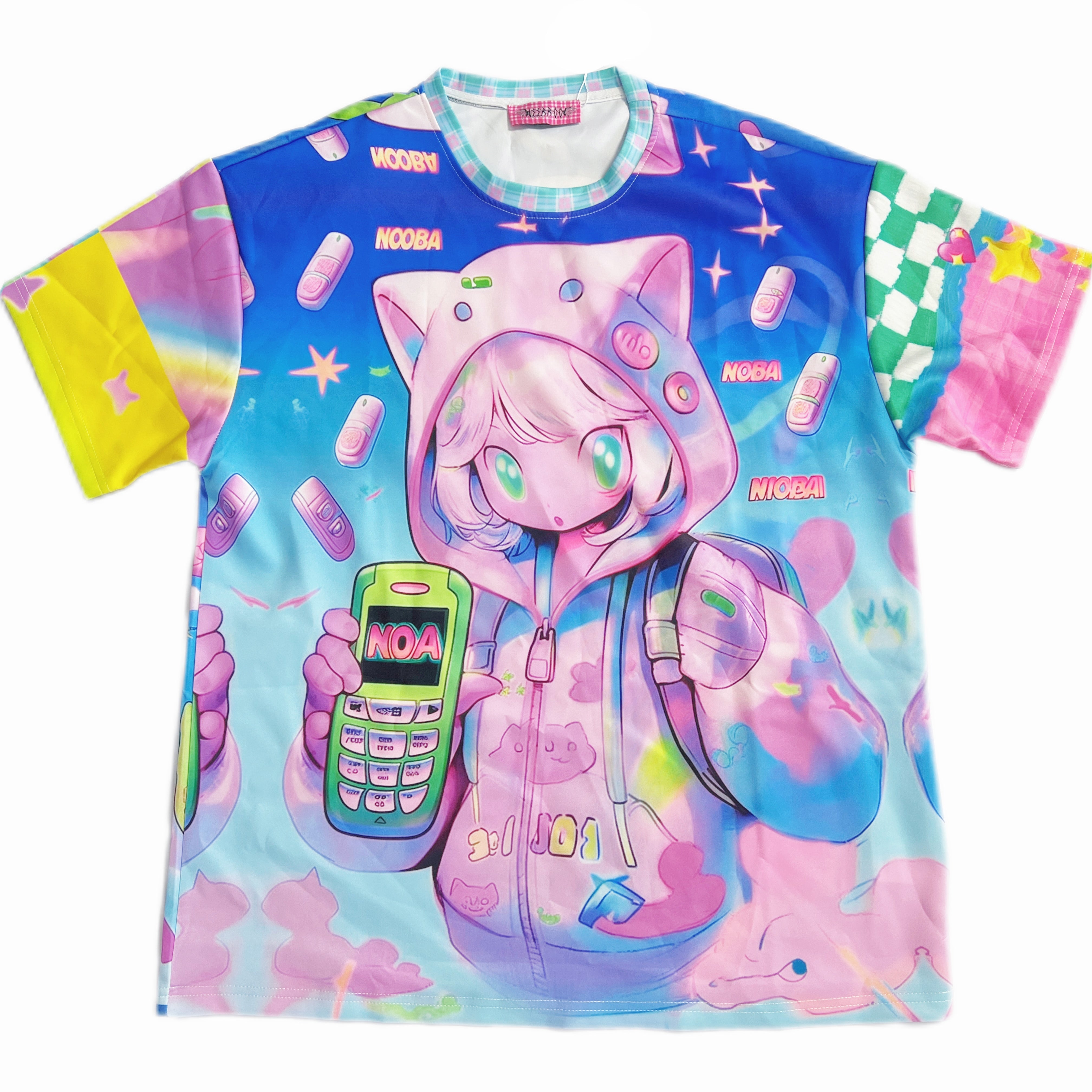 Kawaii Retro Phone Oversized T-Shirt