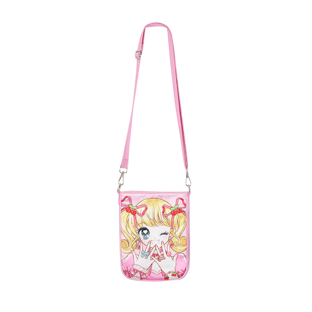 Pink Mini Anime Girl Phone Bag