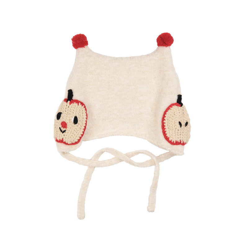 Apple Knit Pom Beanie Hat