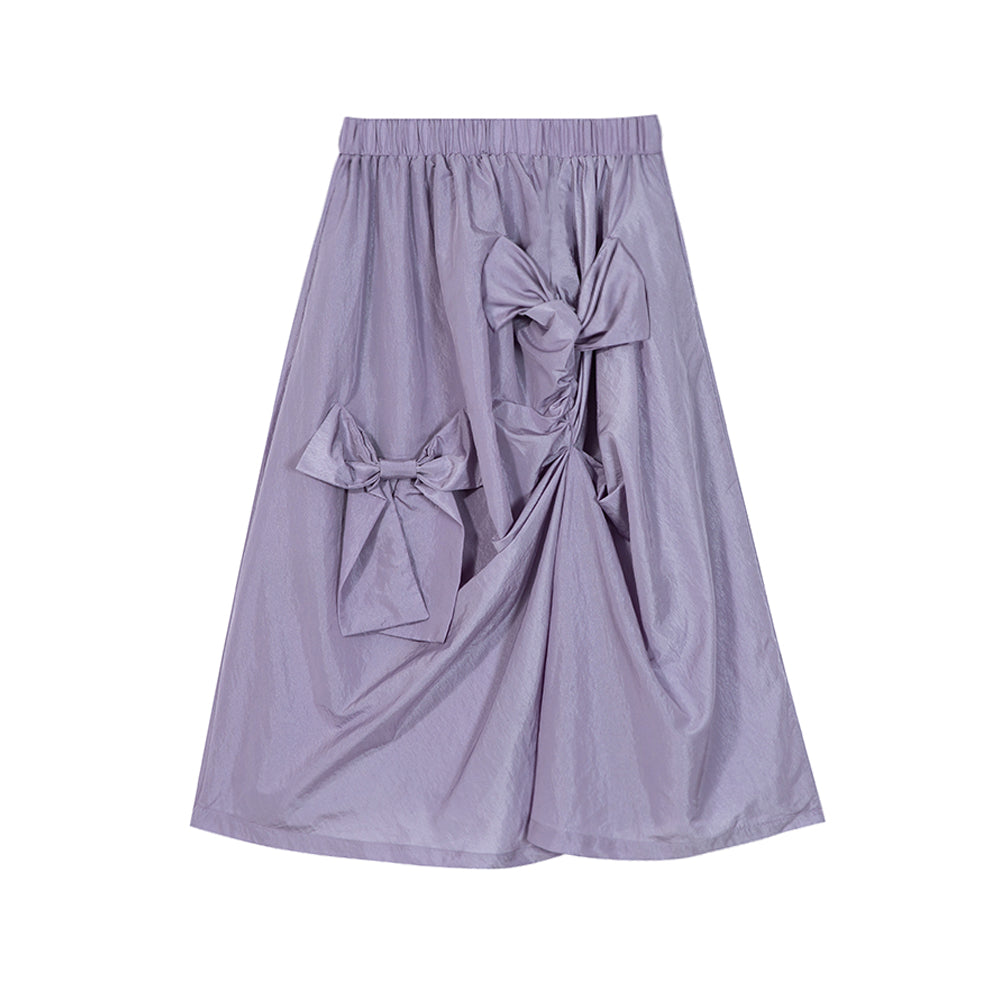 Bow Detail Midi Skirt
