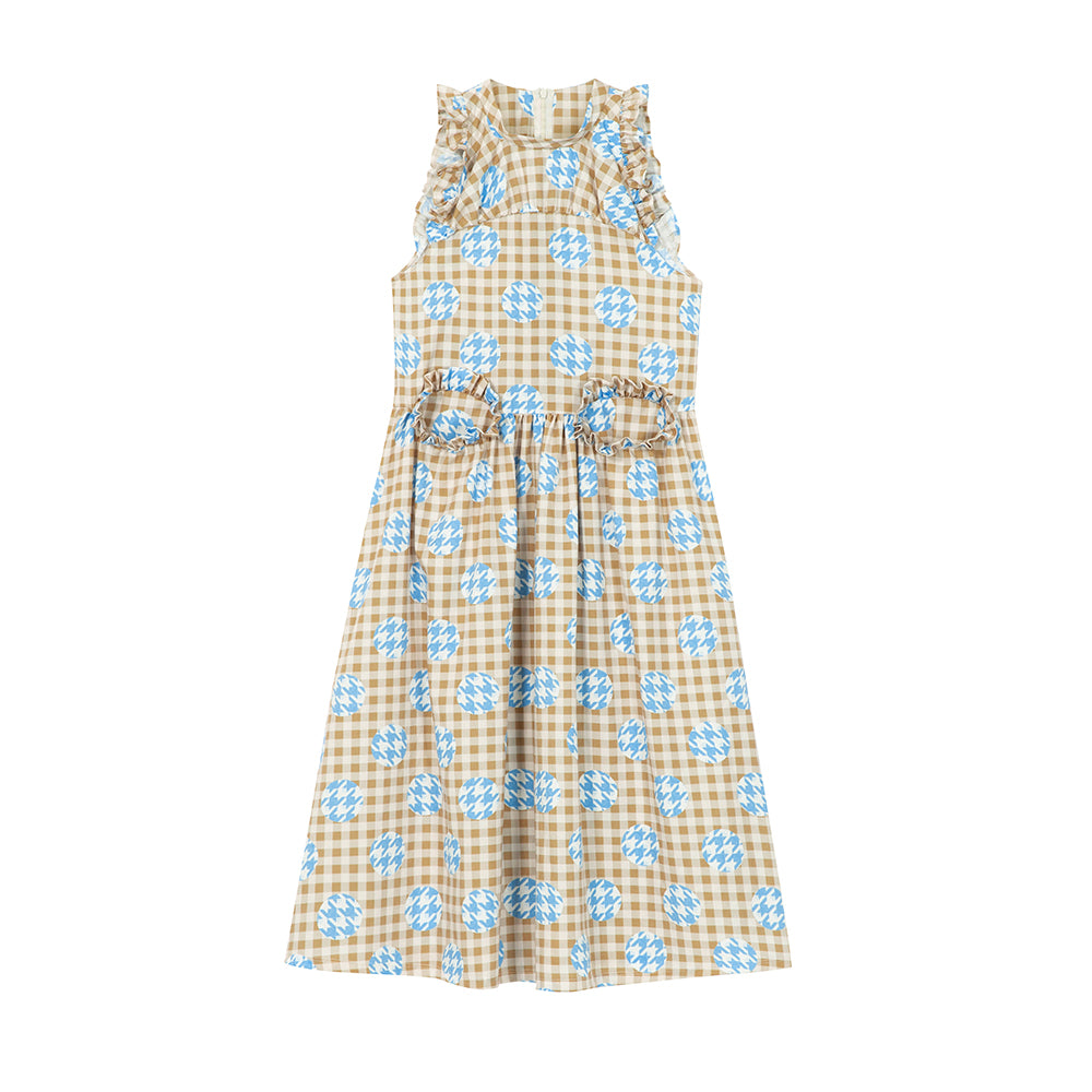 Sleeveless Ruffle Midi Dress