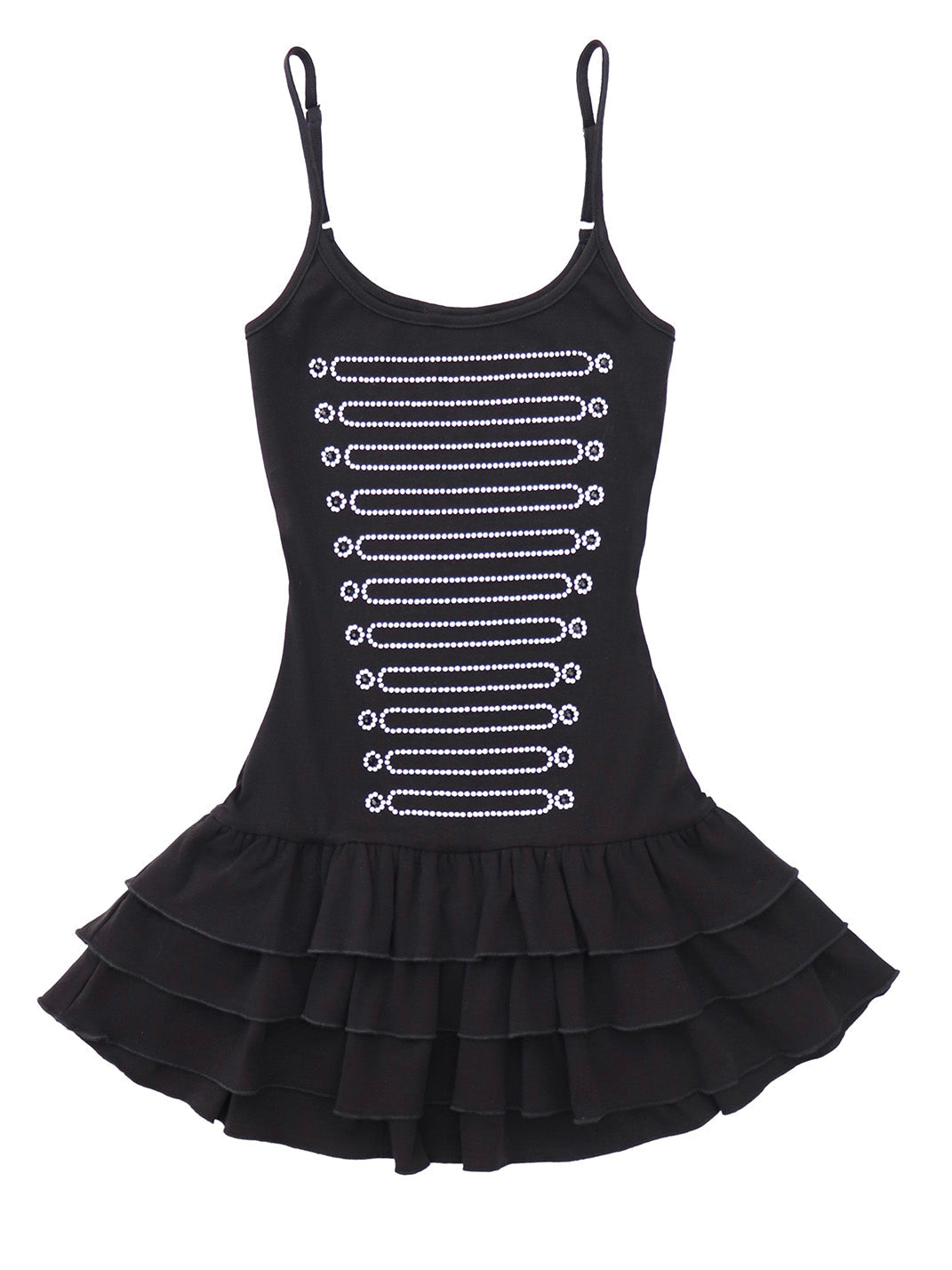 Rhinestone Tiered Cake Midi Dress