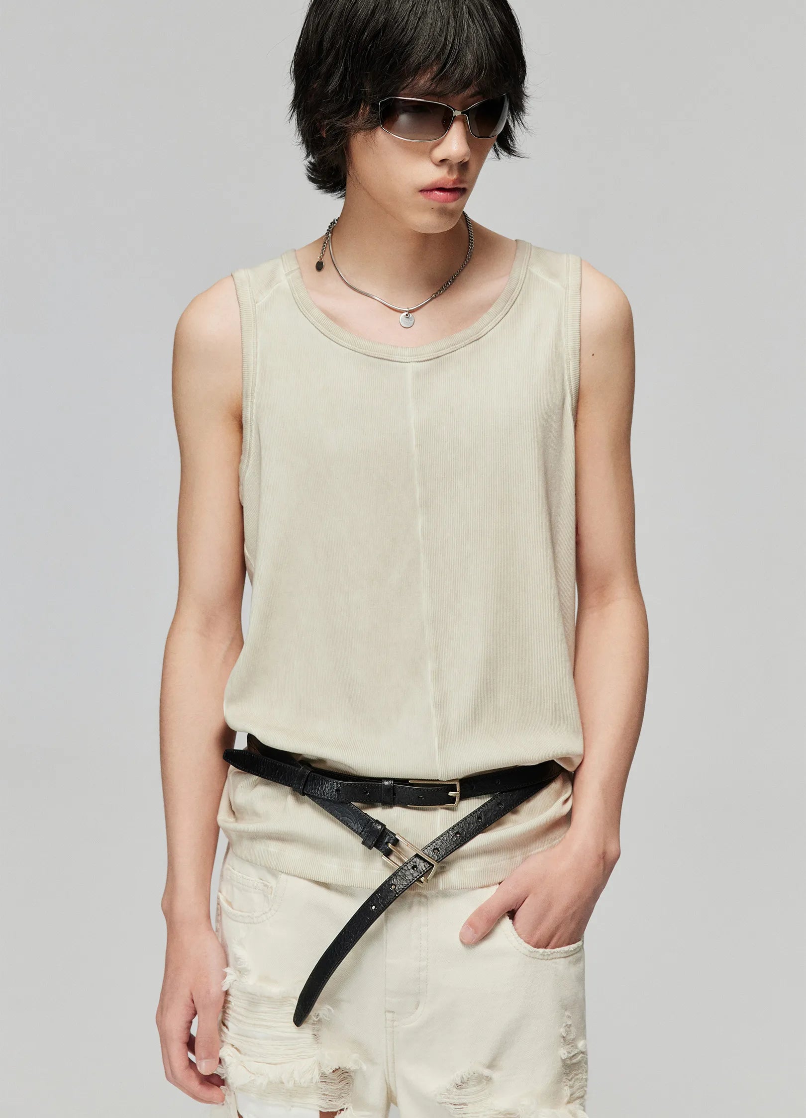 Double Strap Leather Belt