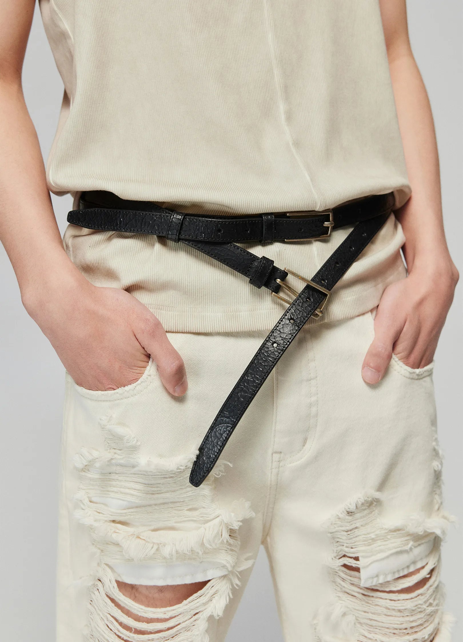 Double Strap Leather Belt
