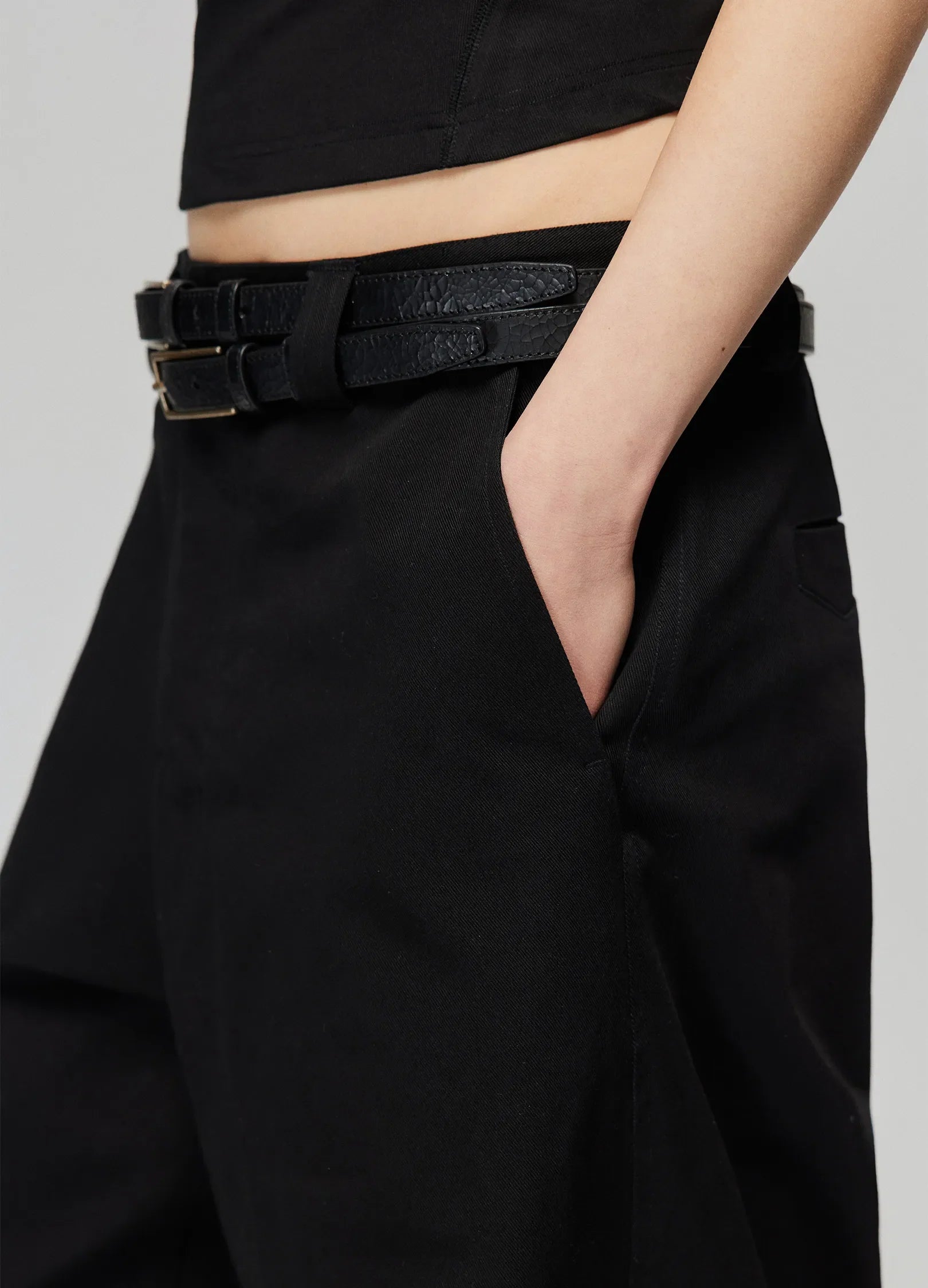 Double Strap Leather Belt