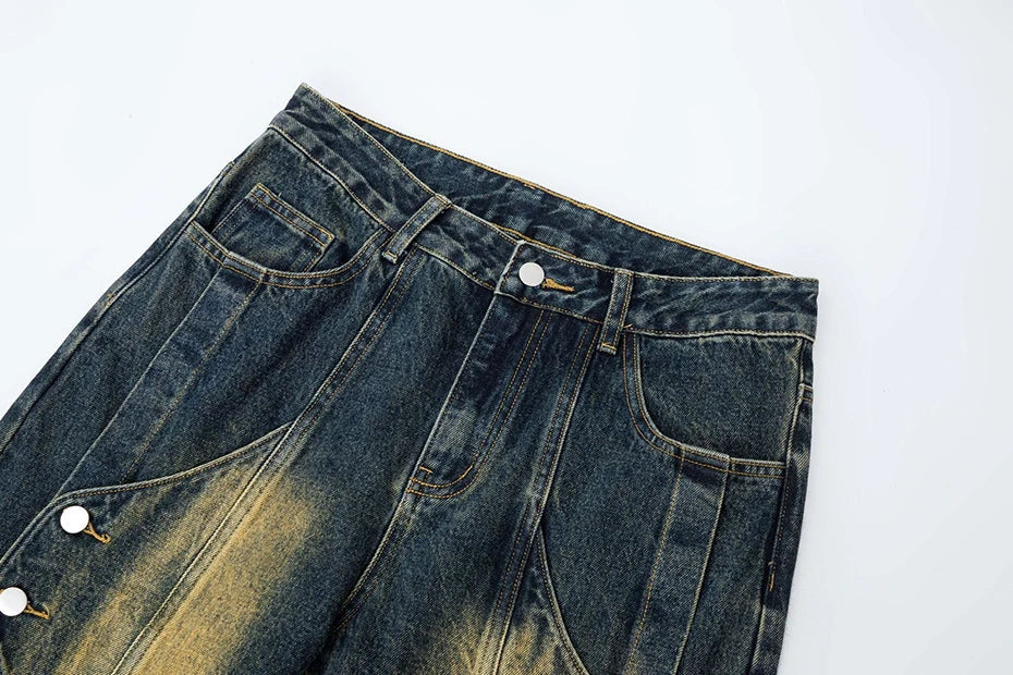 Eklektische Mosaikschicht -Jeans -Jeans