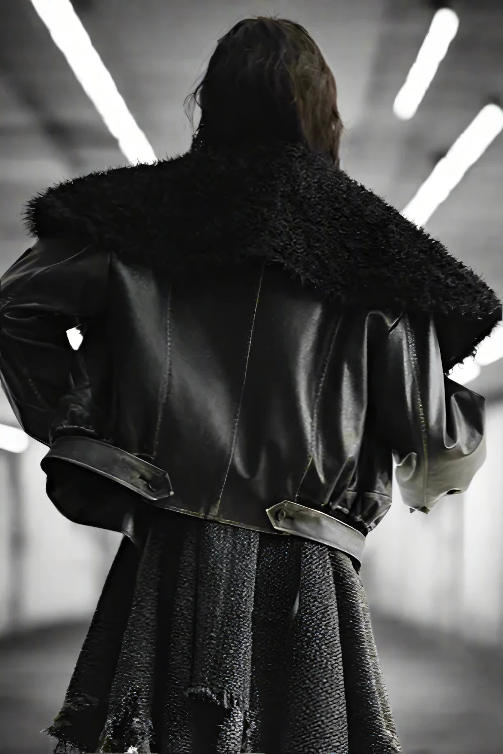 Oversized Faux Fur Aviator Jacket