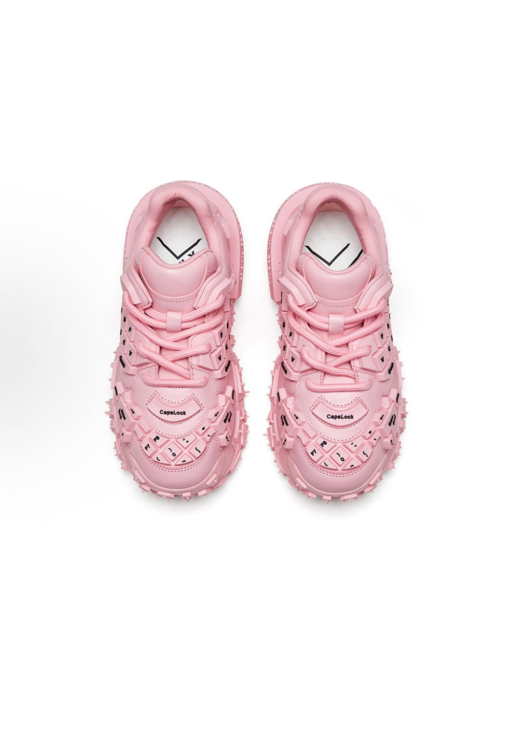 Pink and Red Chunky Keyboard Dad Sneakers