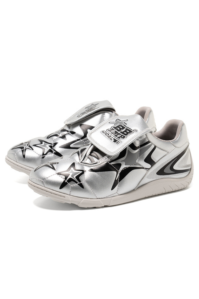 Silver Star Velcro Athletic Sneakers