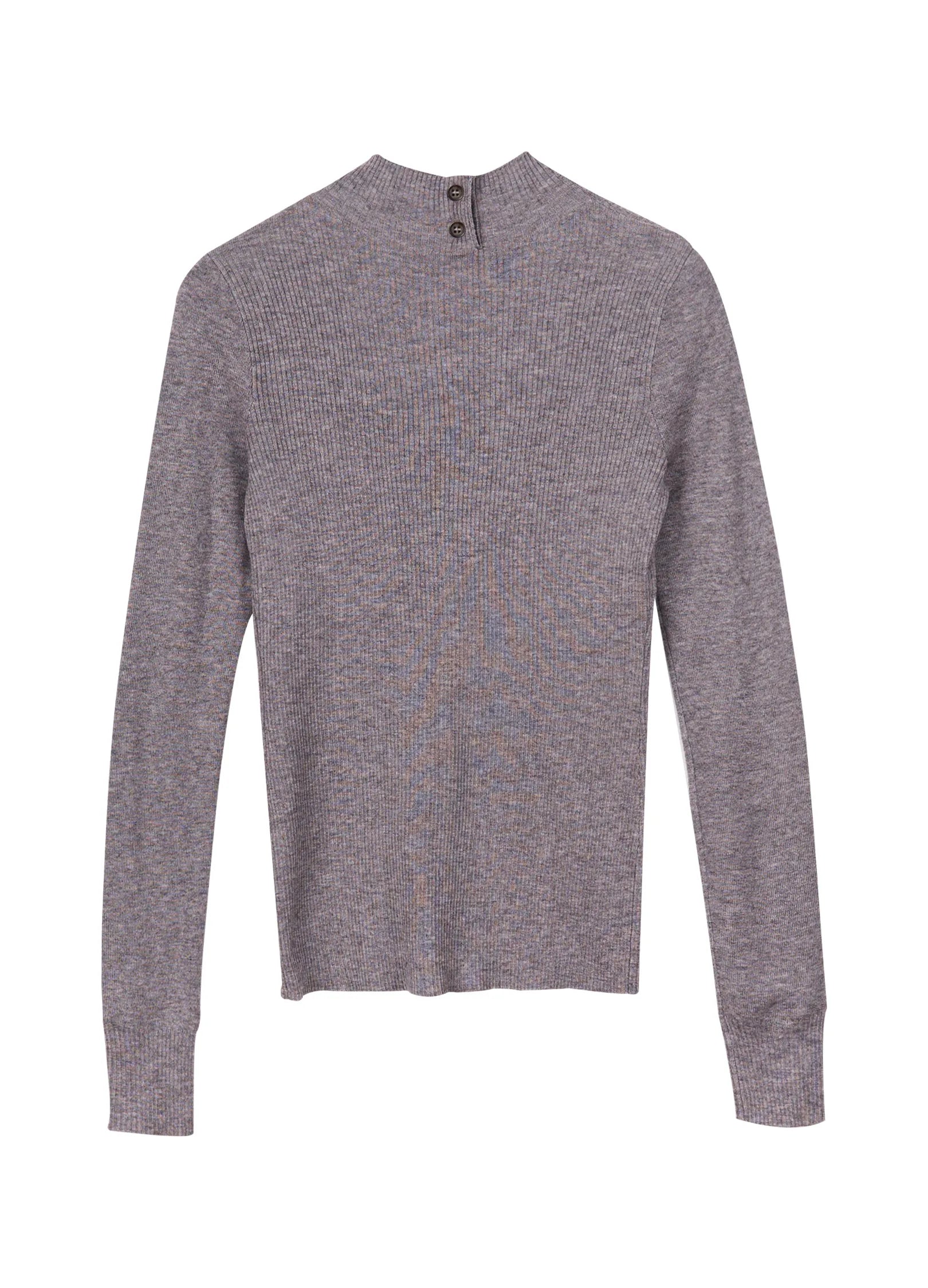 슬림 리브 버튼 카디건