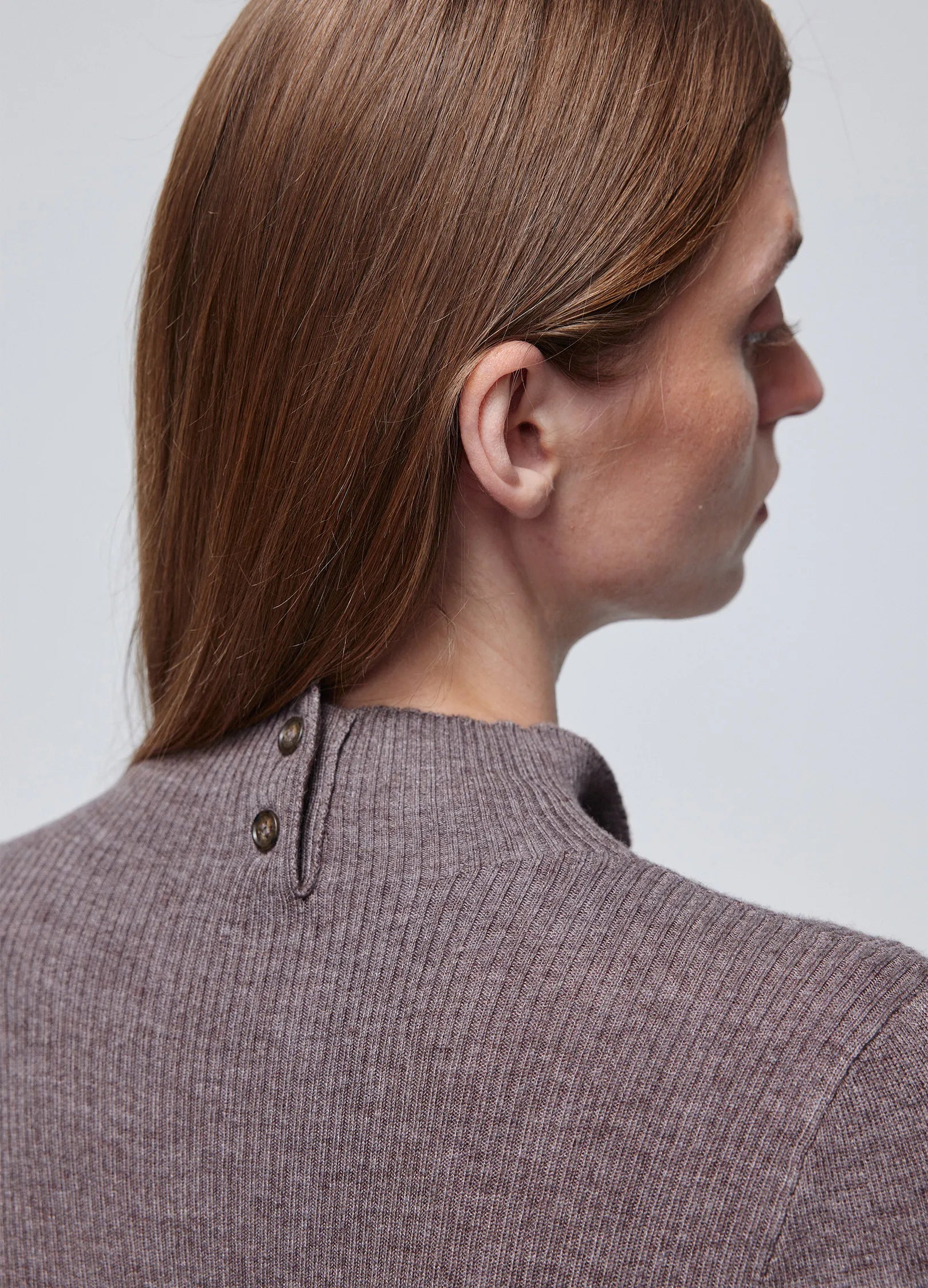 슬림 리브 버튼 카디건