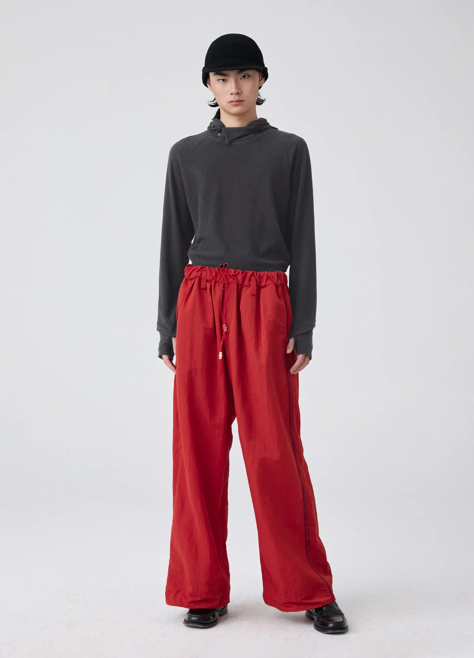 Classic Slit Collar Cotton Sweater