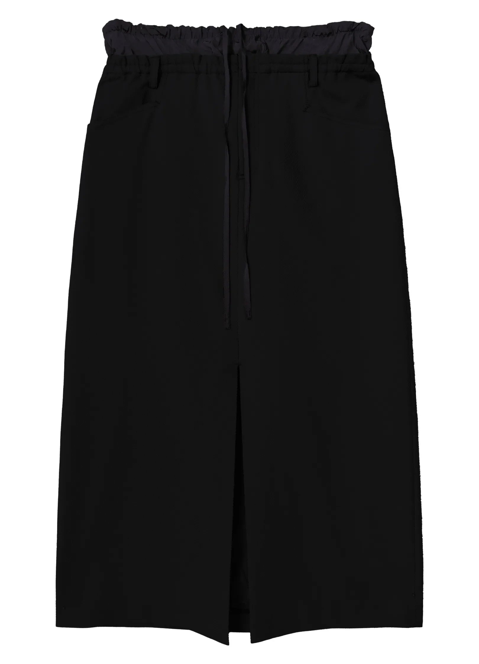 Slit Patchwork Midi Skirt