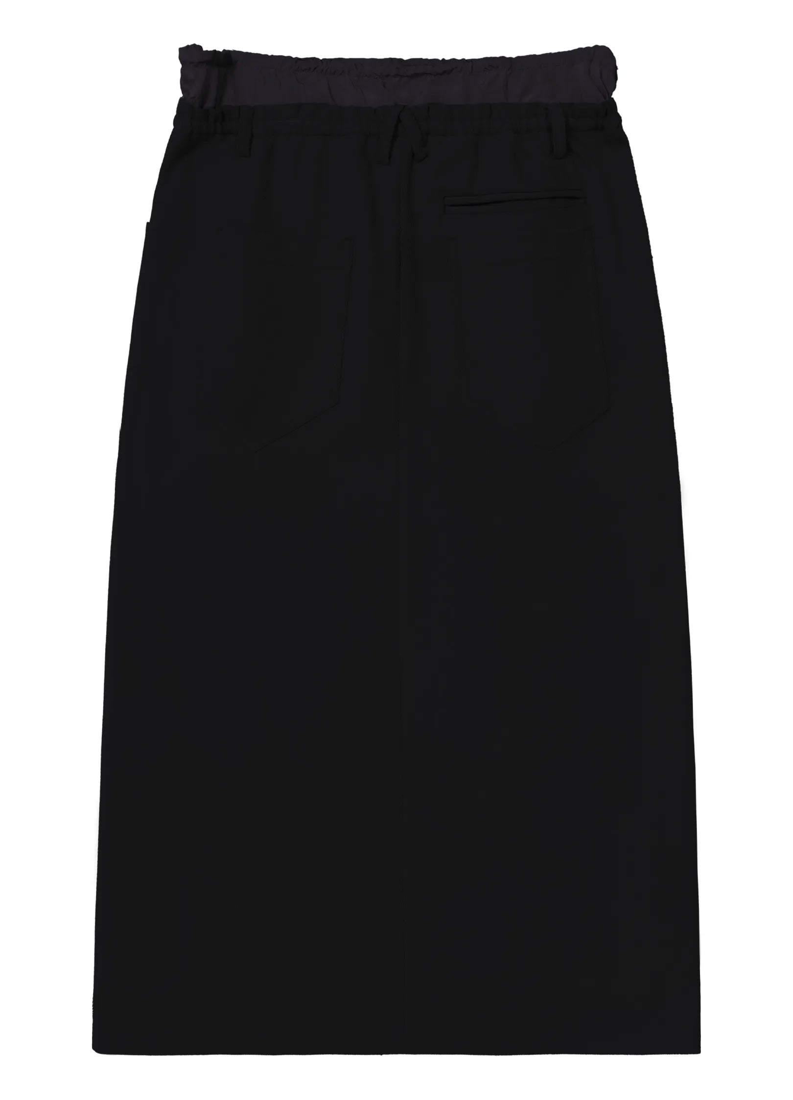 Slit Patchwork Midi Skirt