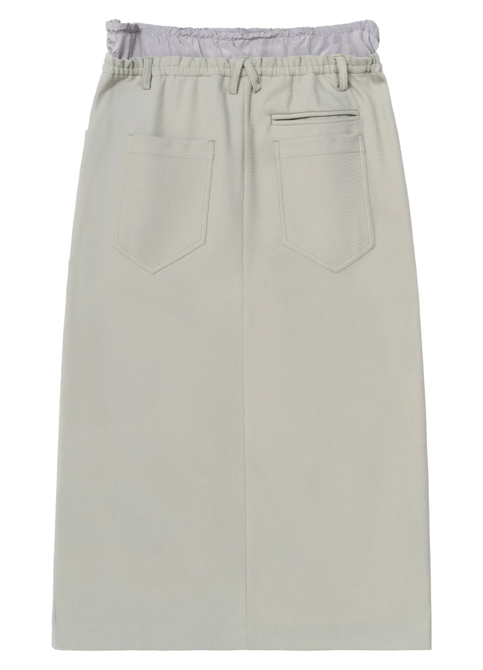 Slit Patchwork Midi Skirt