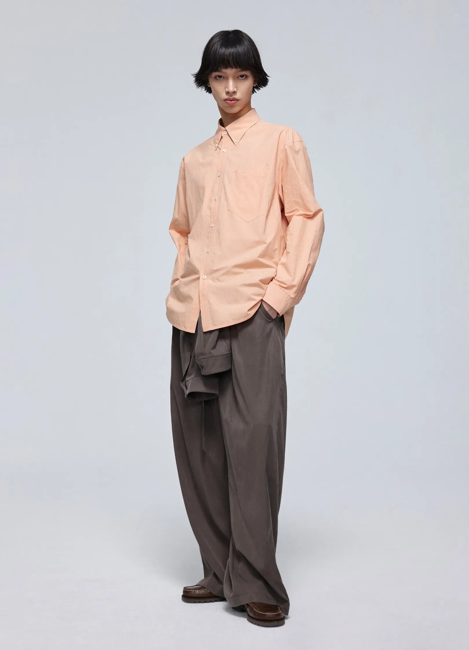 Classic Side Button Oxford Shirt