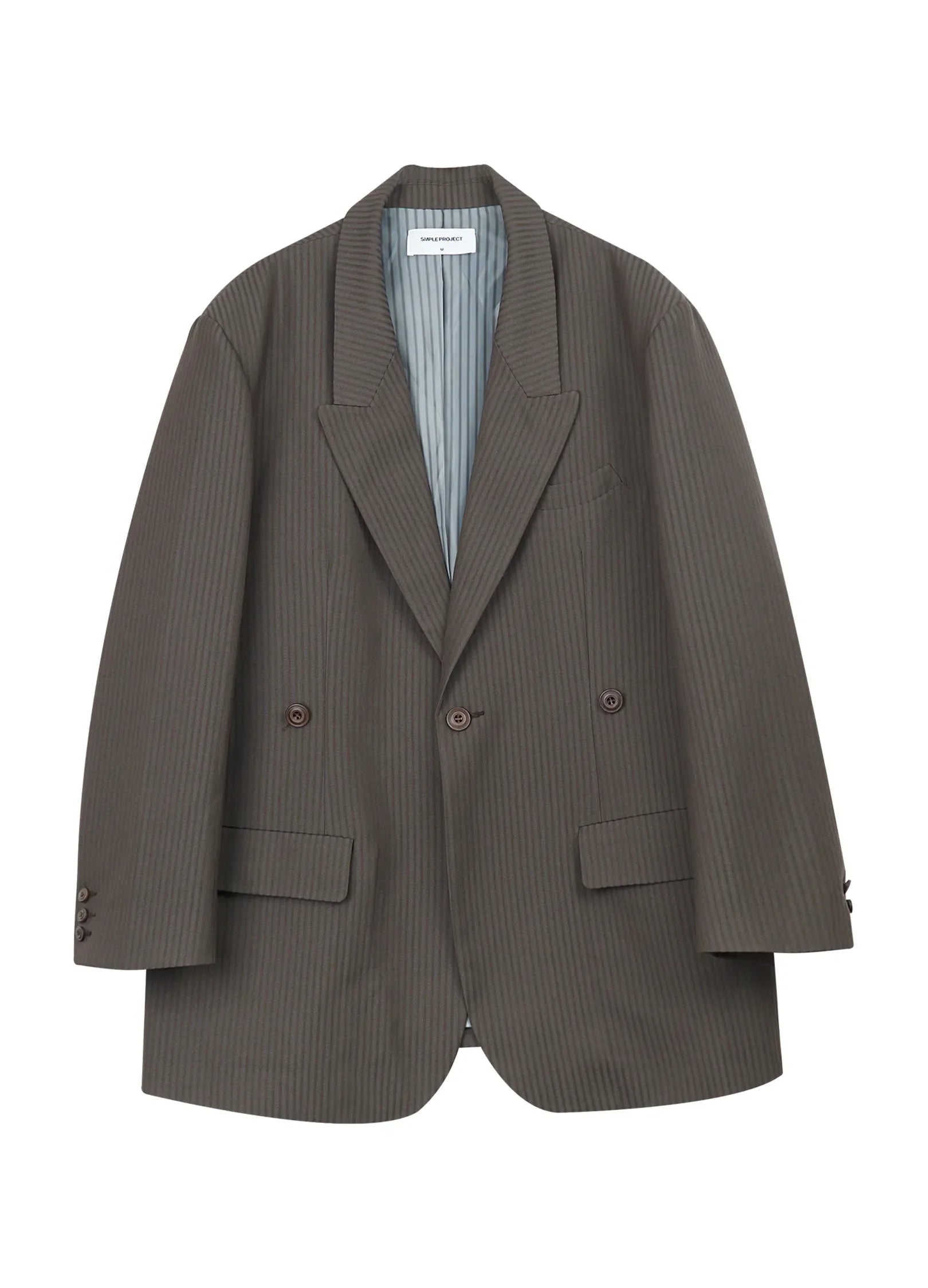 Pinstripe Oversized Suit Blazer
