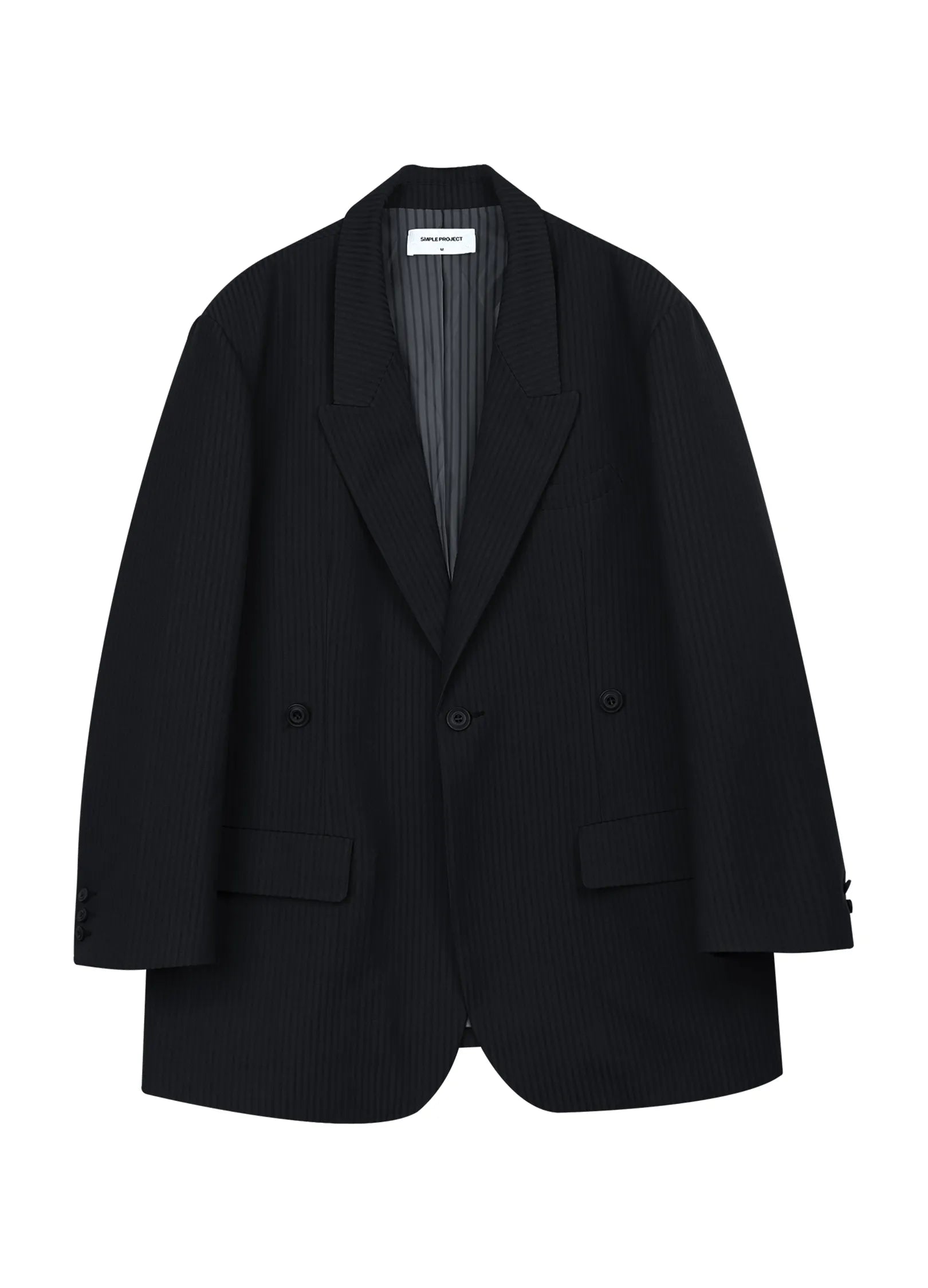 Pinstripe Oversized Suit Blazer