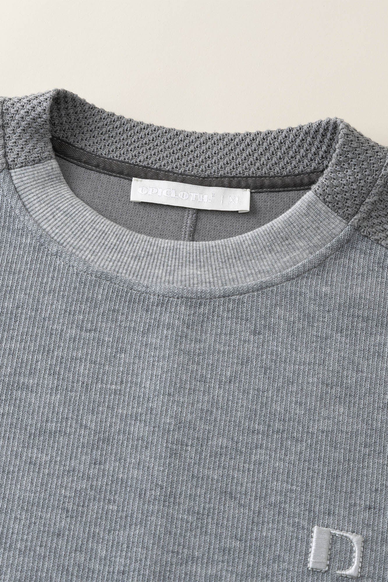 Sudadera de manga texturizada del logotipo