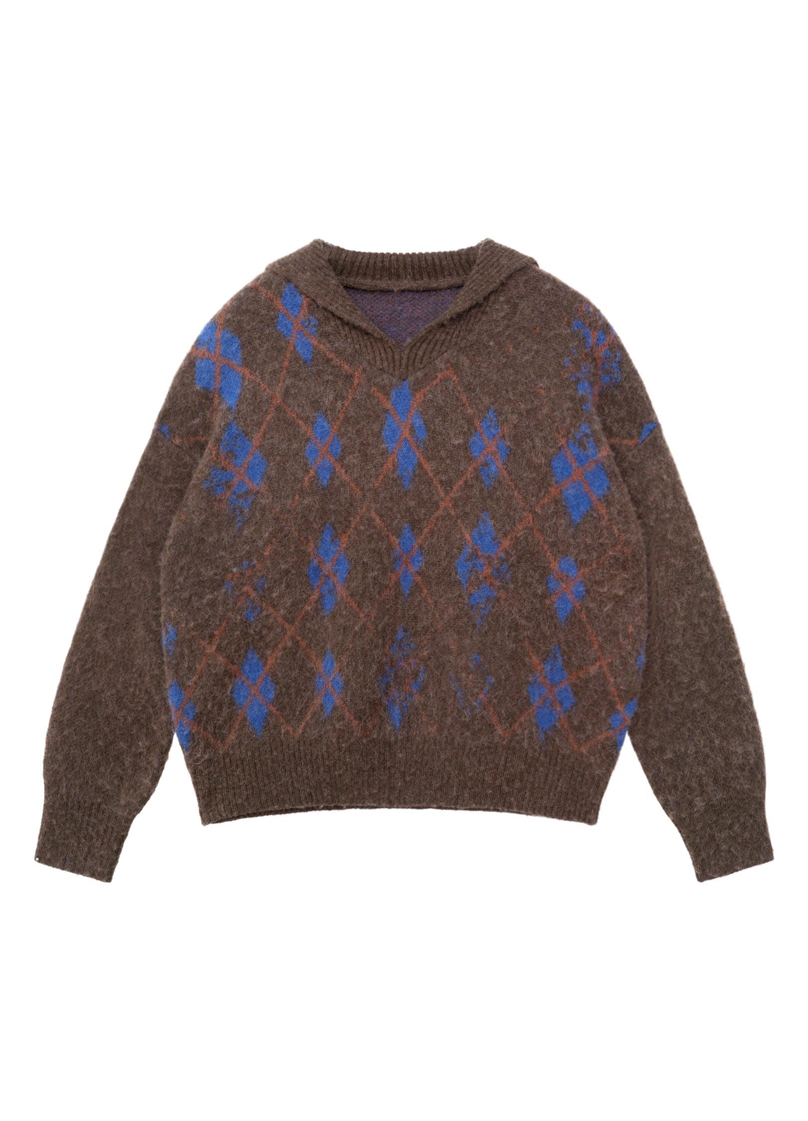 Cozy Tartan Patterned Wool Blend Hoodie - chiclara