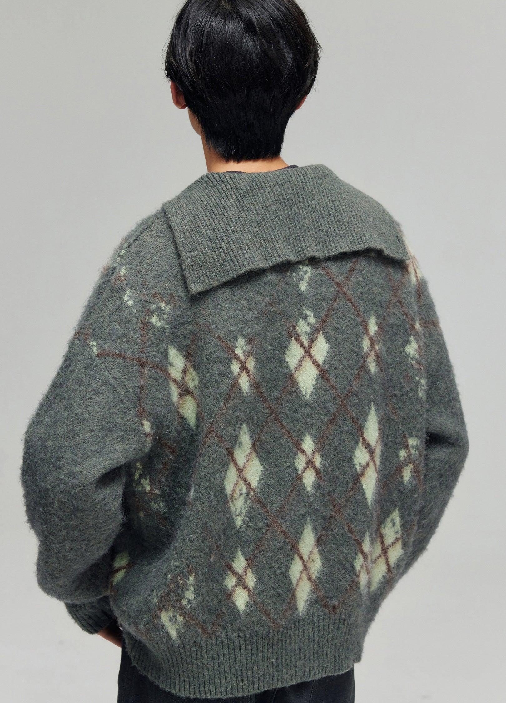 Cozy Tartan Patterned Wool Blend Hoodie - chiclara