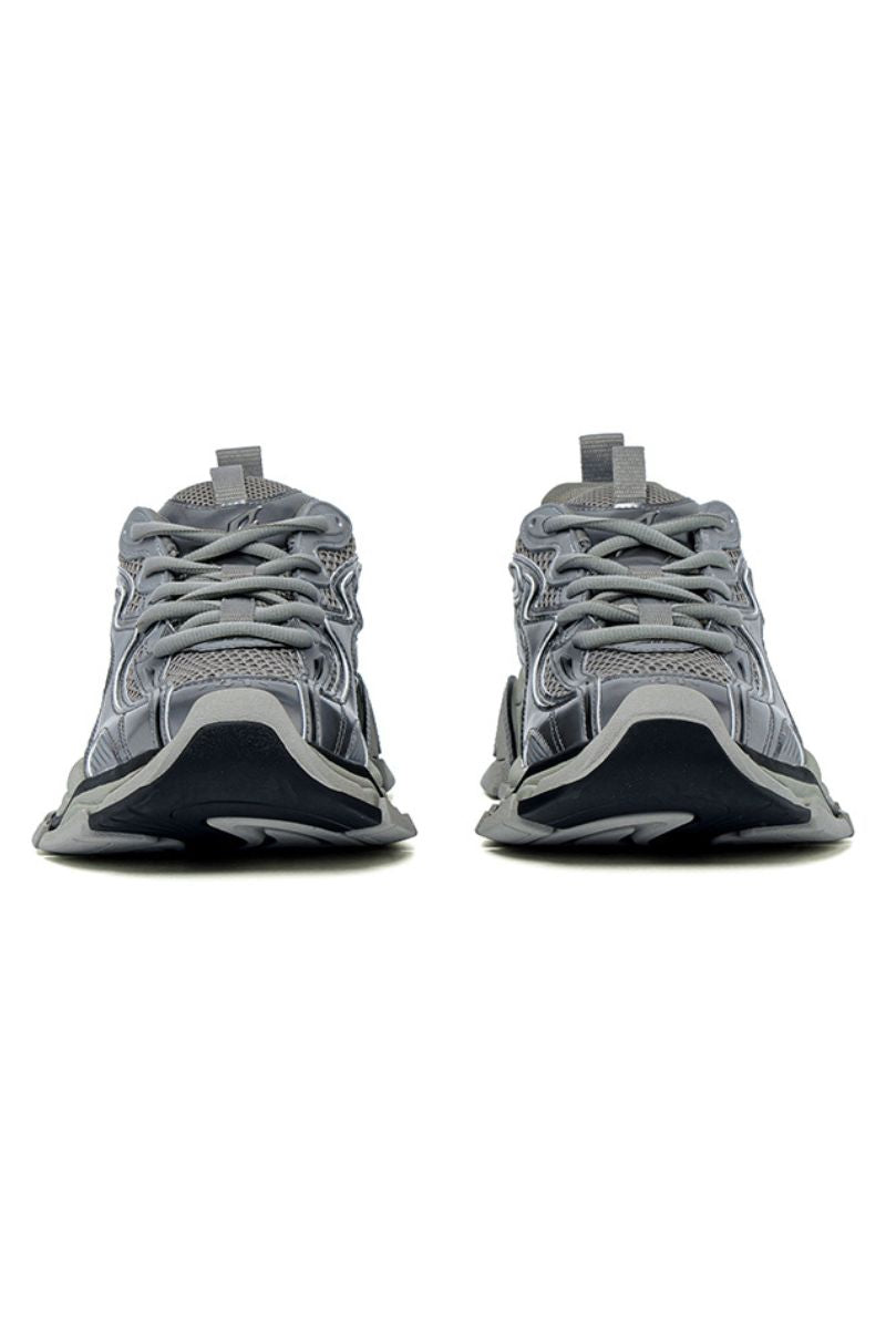Triple Grey Metallic Chunky Sneakers