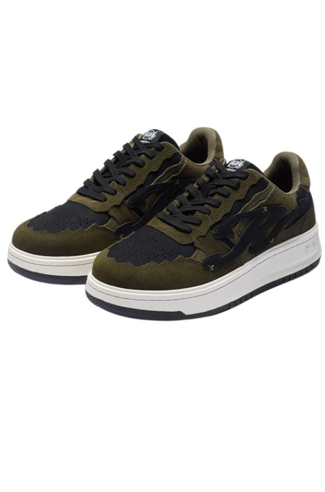 Pattern Platform Sneakers Green