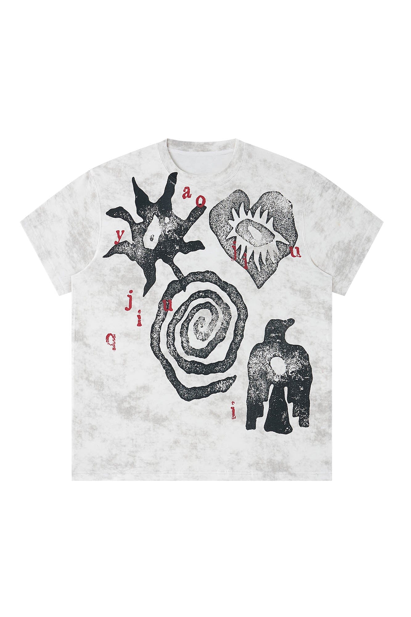 Tribal Graphic Distressed Cotton Tee