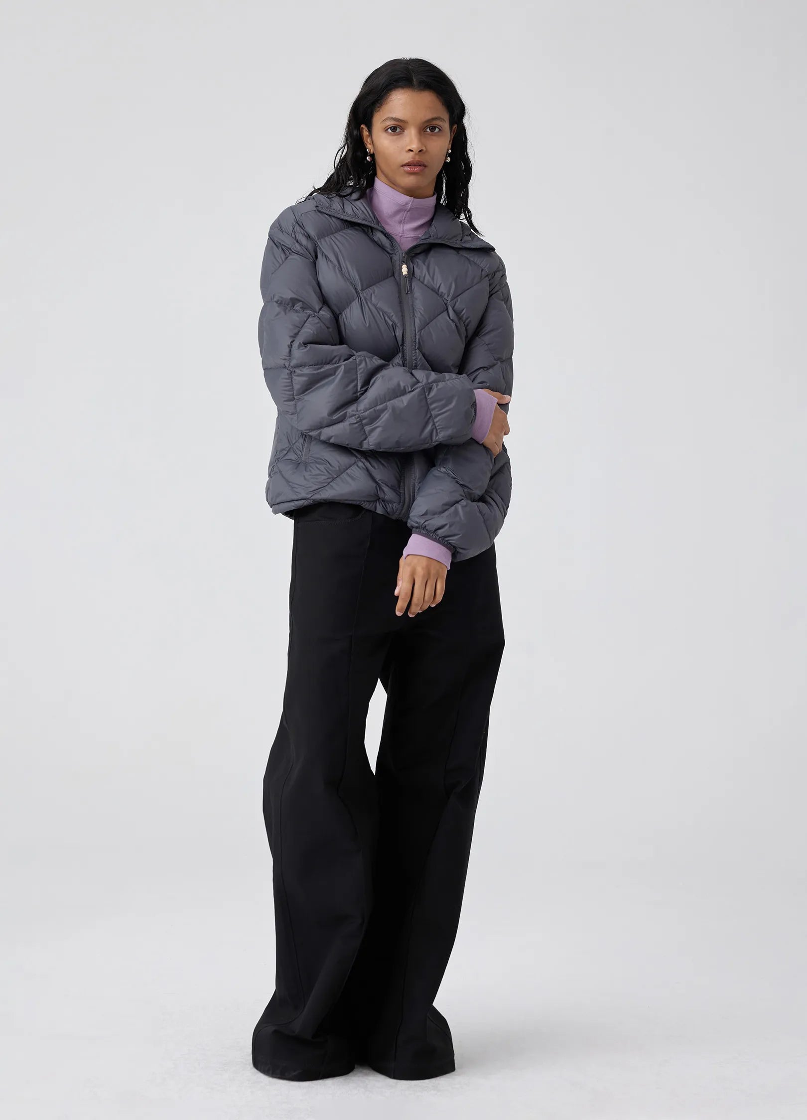 Pantalones de la costura delantera