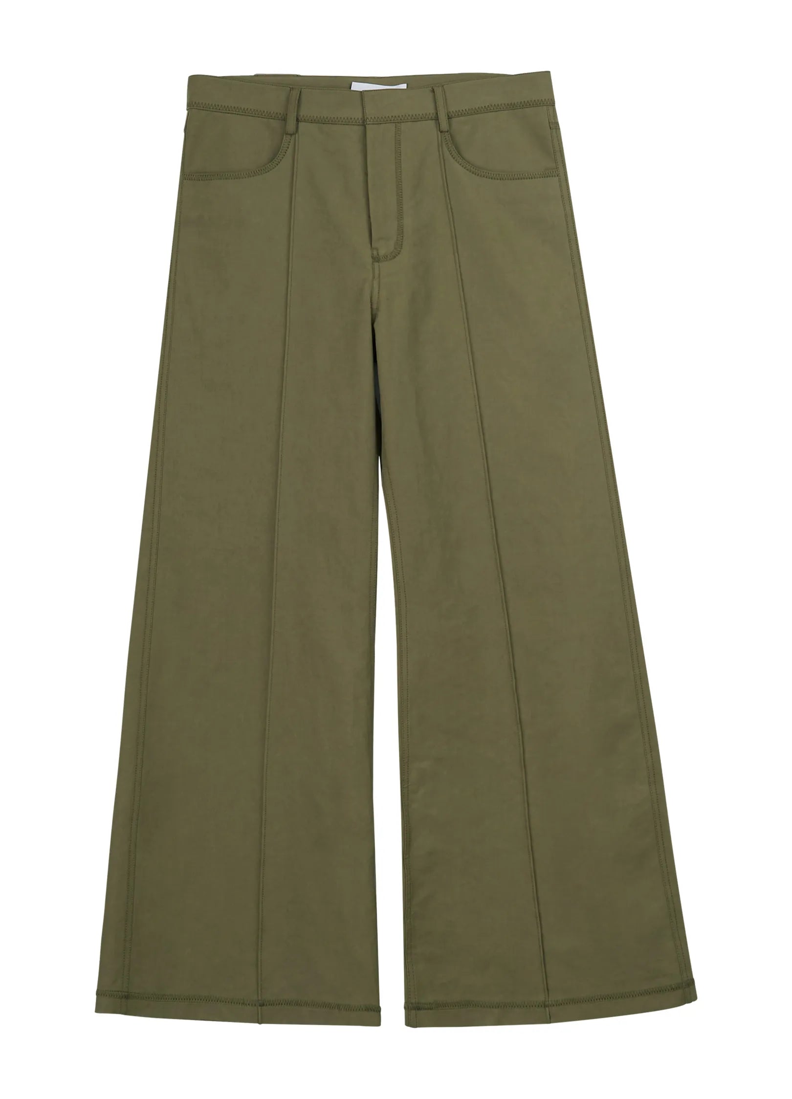 Pantalones de la costura delantera