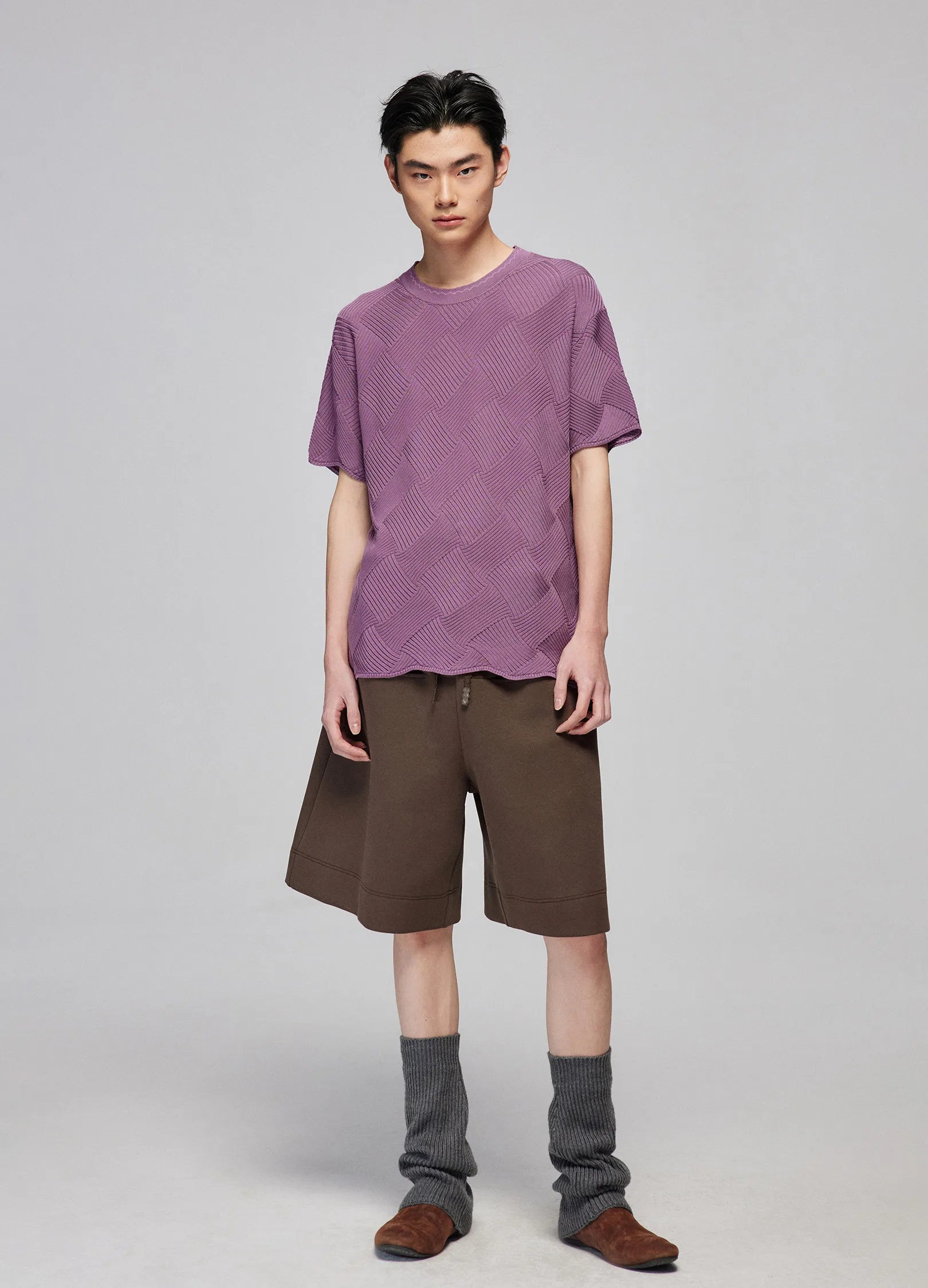 Textured Diamond Pattern Tee