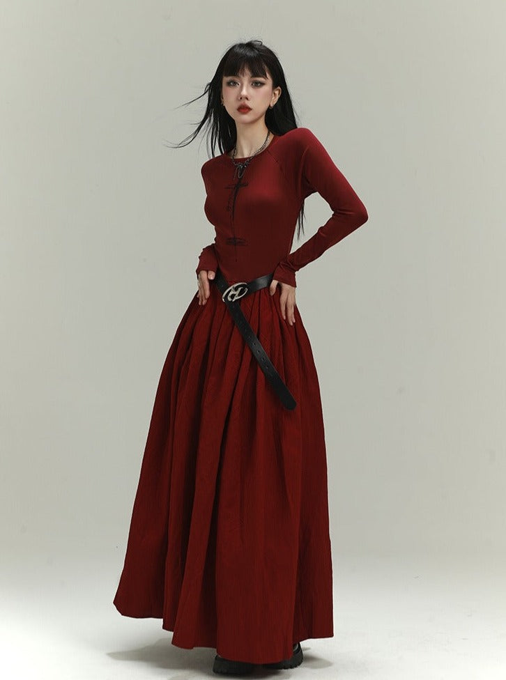 Vestido maxi victoriano oscuro