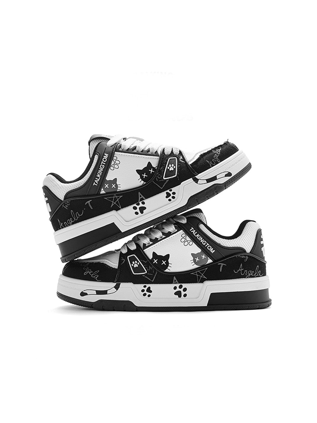Anime Cat Graphic Low-Top Sneakers - View 5