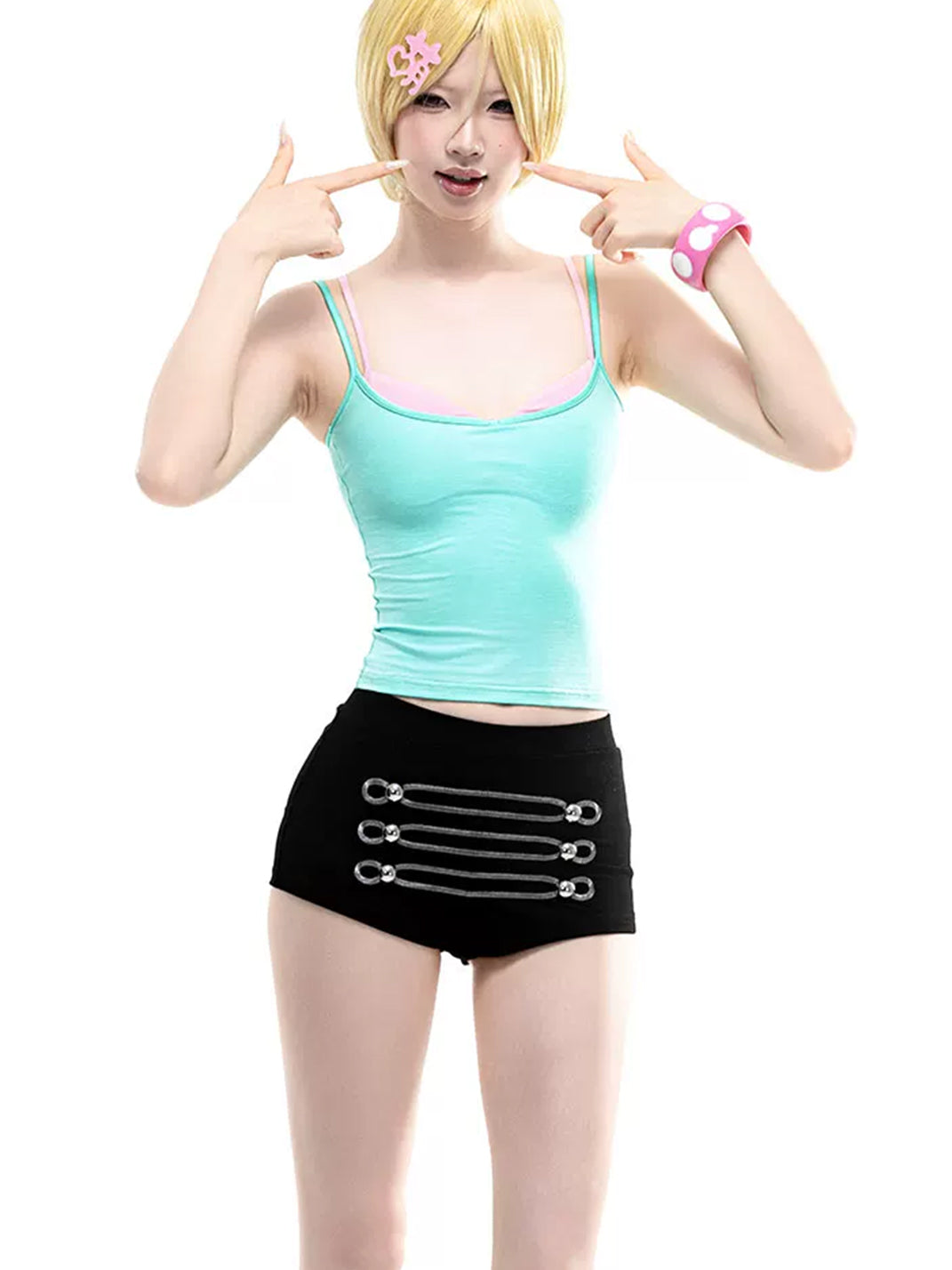 Napoleon-Embroidered Palace Micro Shorts - View 5