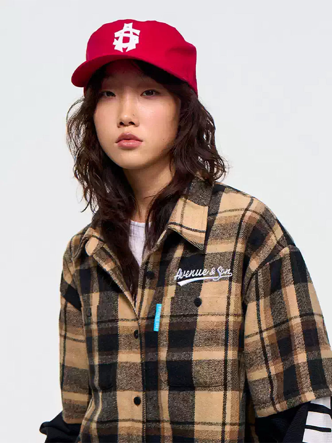 Rhinestone-Logo Structured Flat-Top Cap - View 7