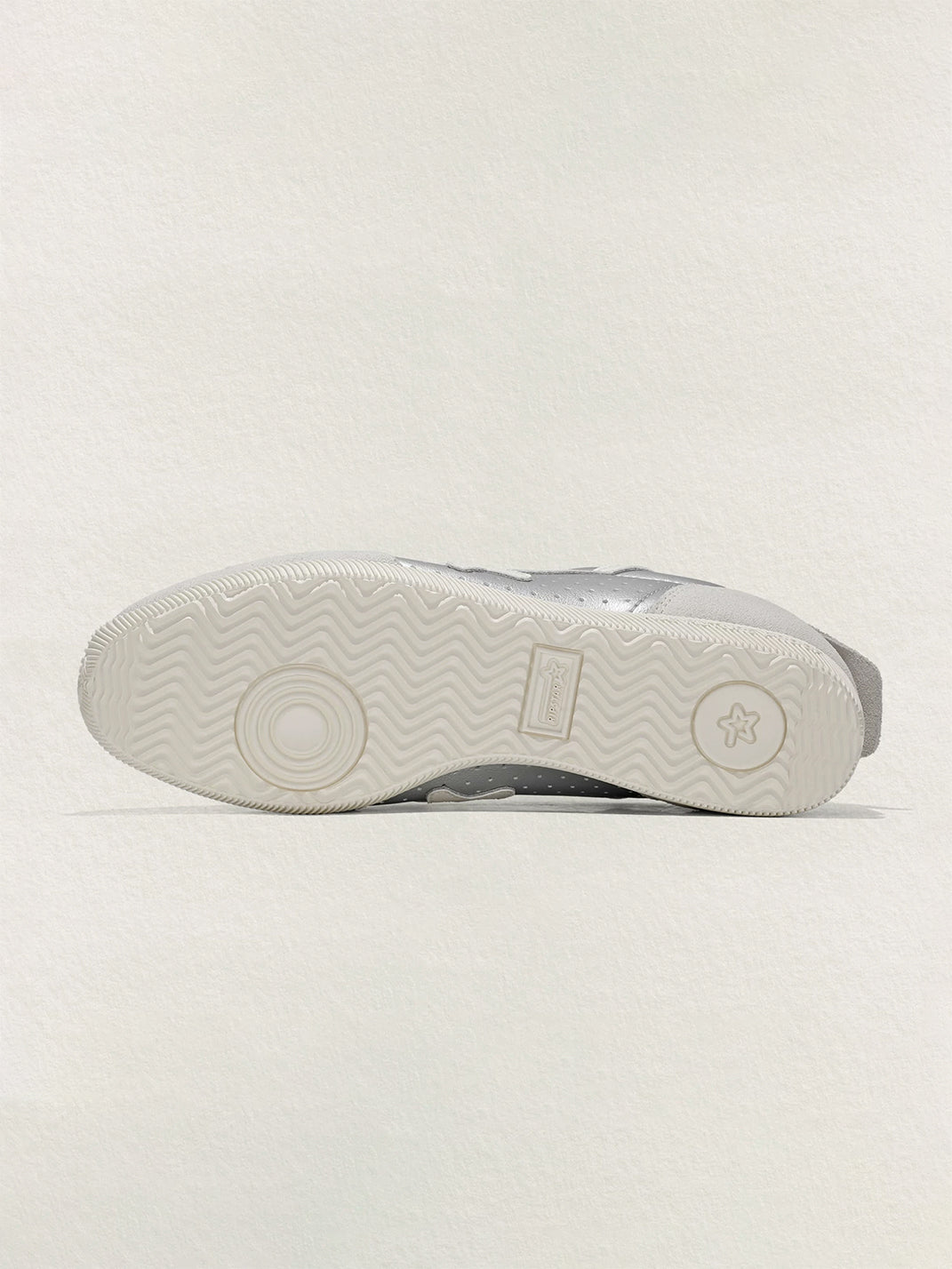 Soft-Silver Star-Panel Low-Profile Sneakers - view 9