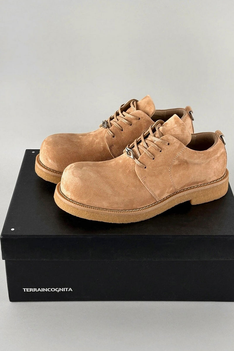 Suede Crepe Sole Derby Shoes
