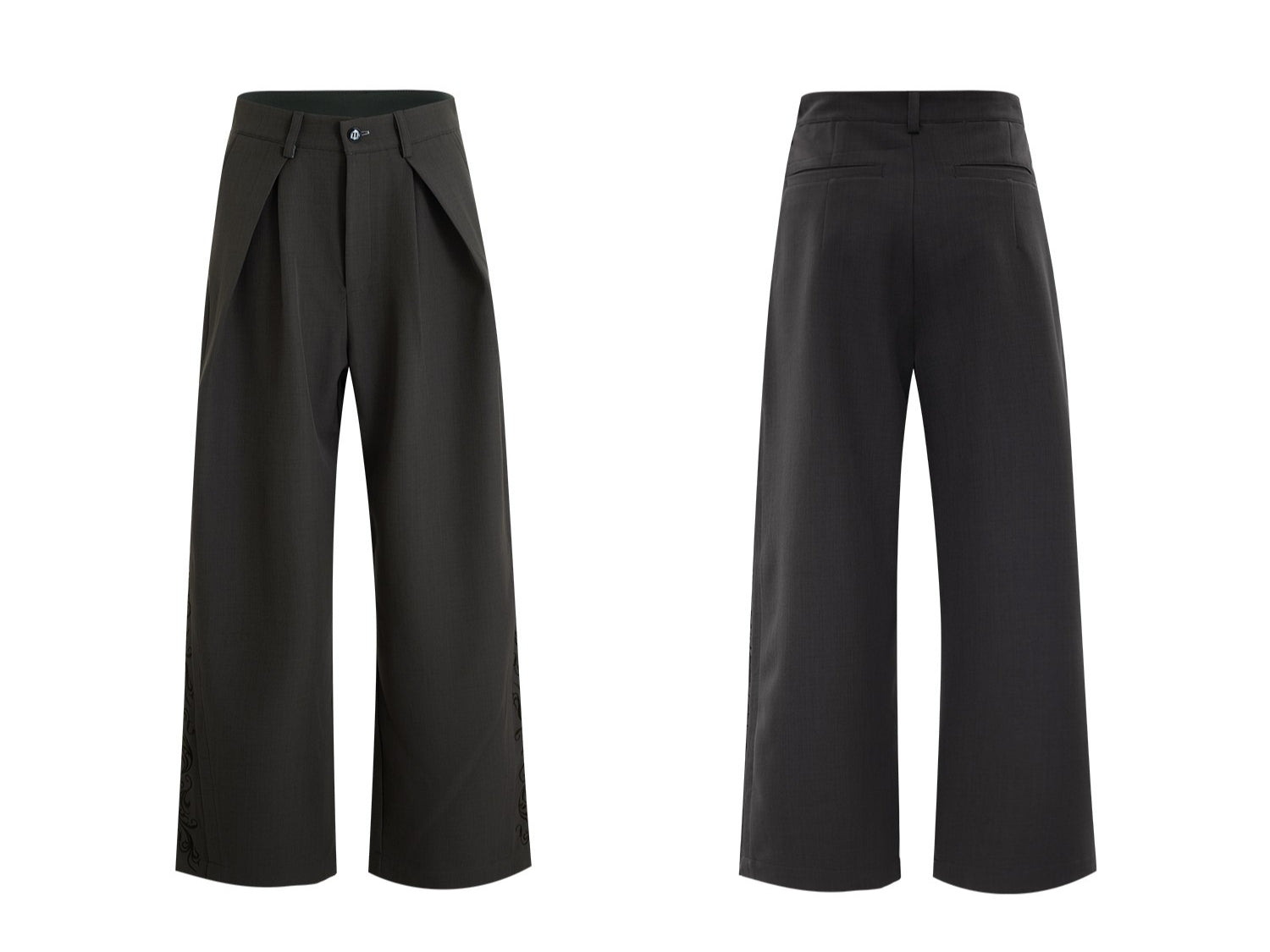 White Wide Leg Loose Cargo Pants