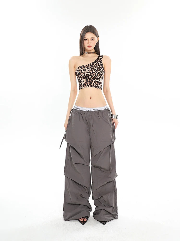 Leopard One-Shoulder Top