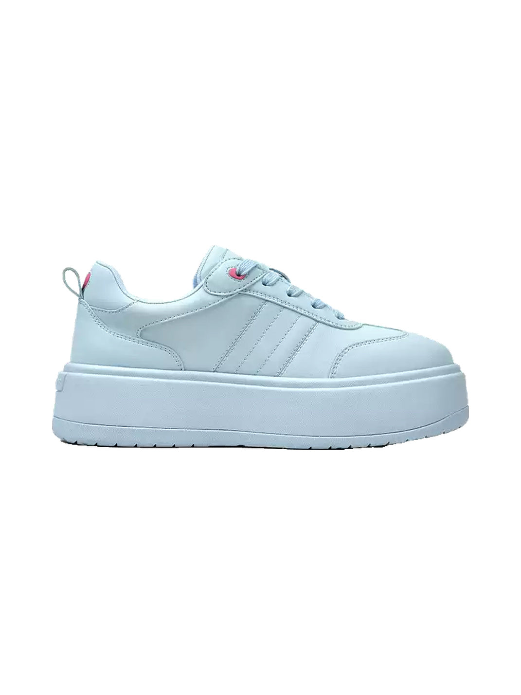 Powder-Blue Heart-Detail Platform Sneakers - view 5