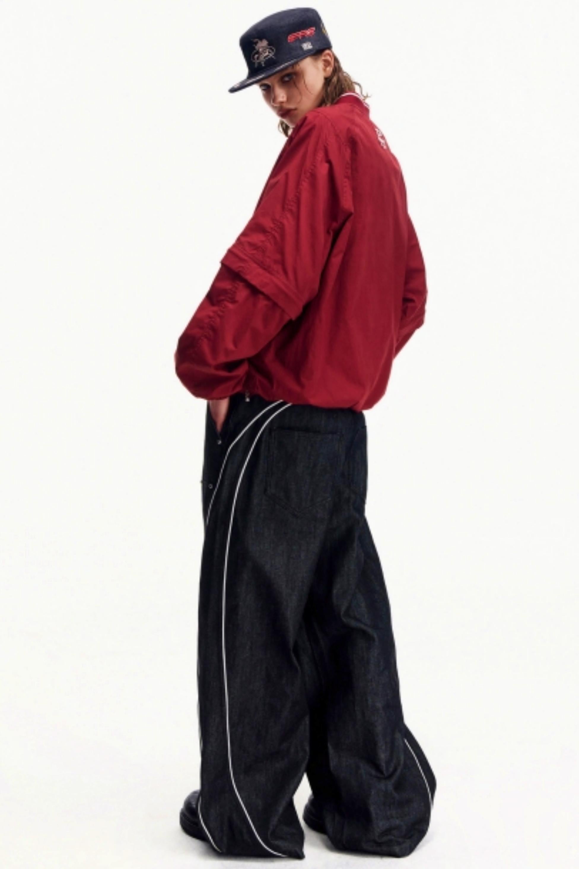 Men's Embroidered Denim Equestrian Hat