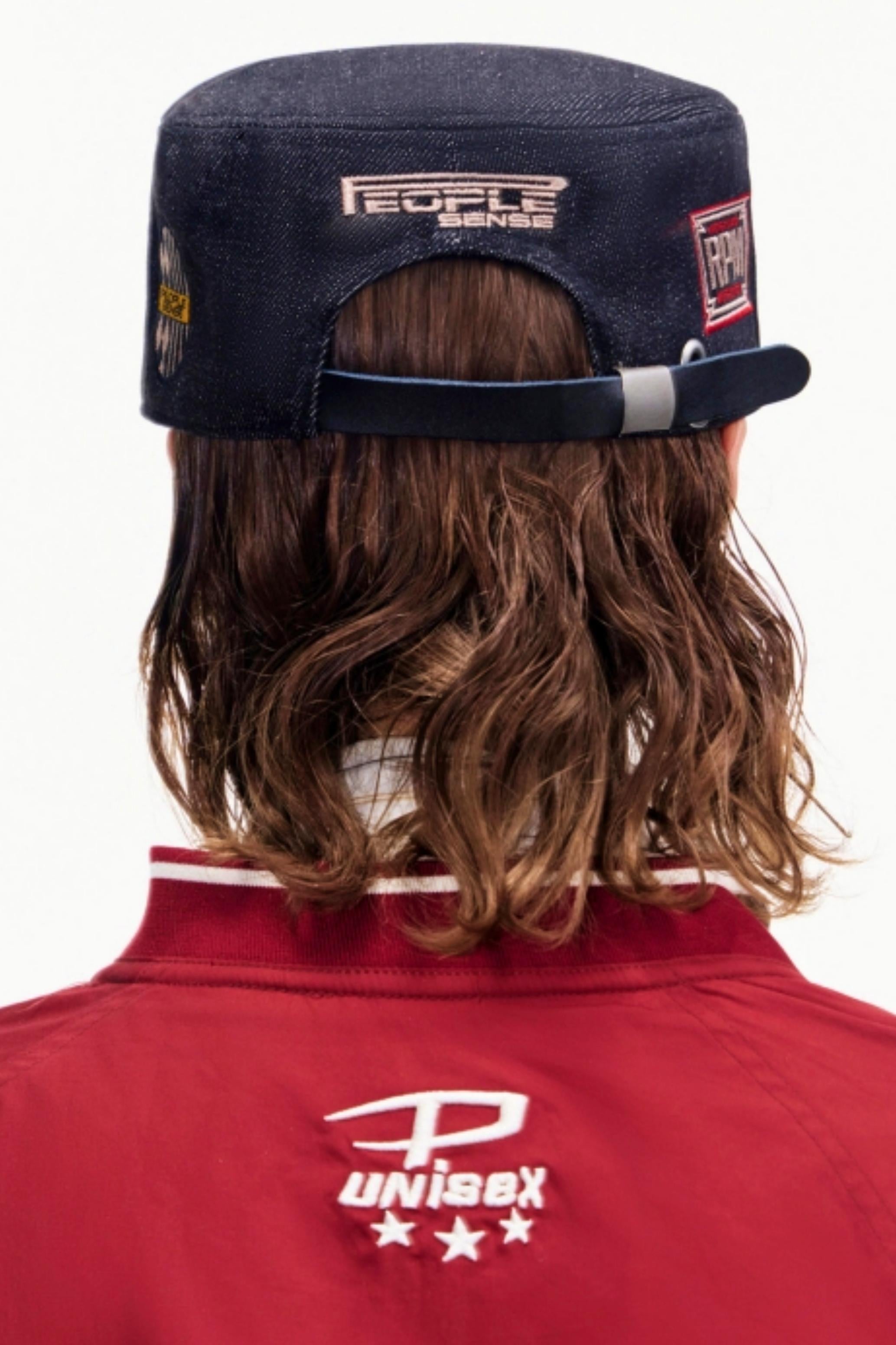 Men's Embroidered Denim Equestrian Hat