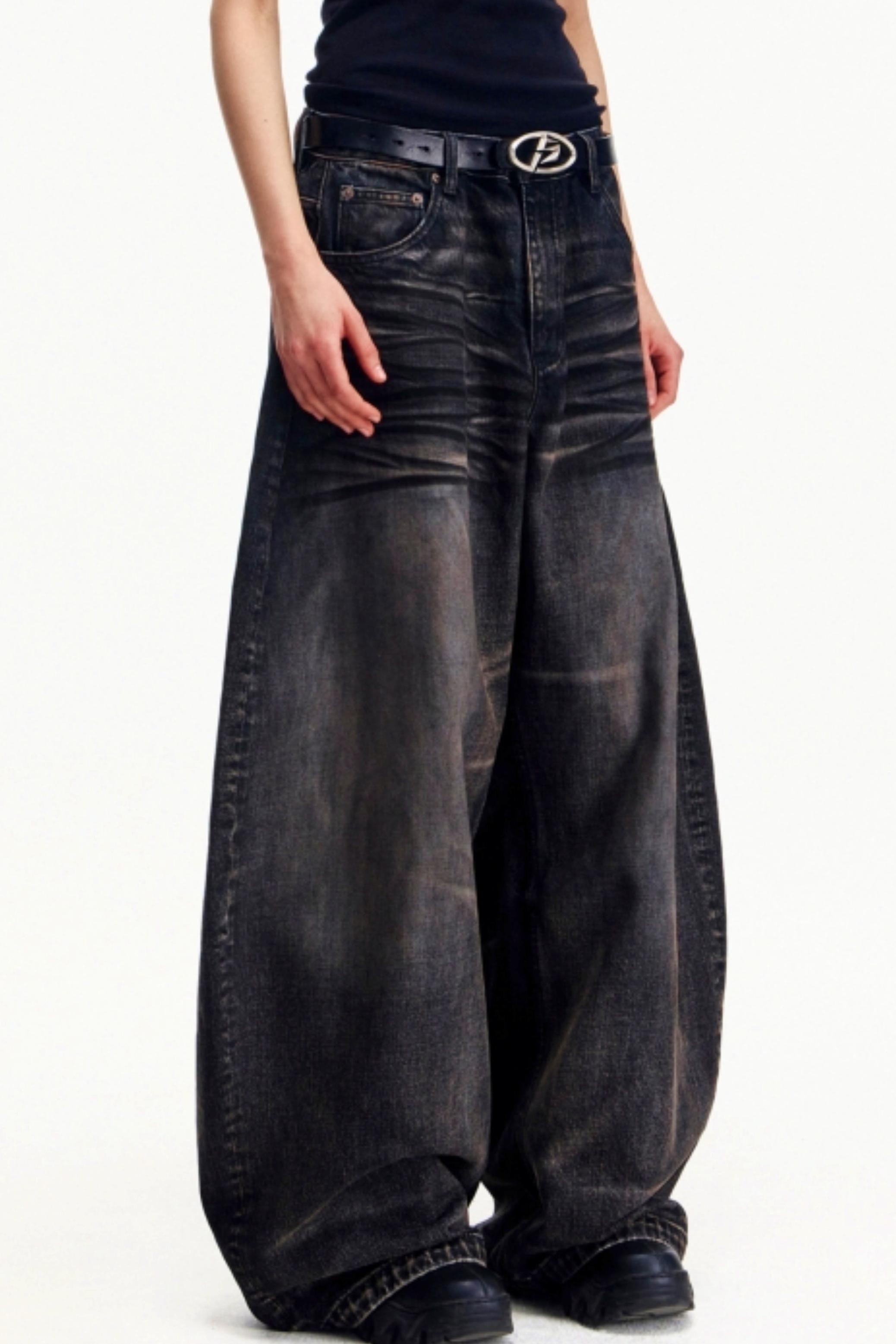 Men's Distressed Vintage Washed Jeans