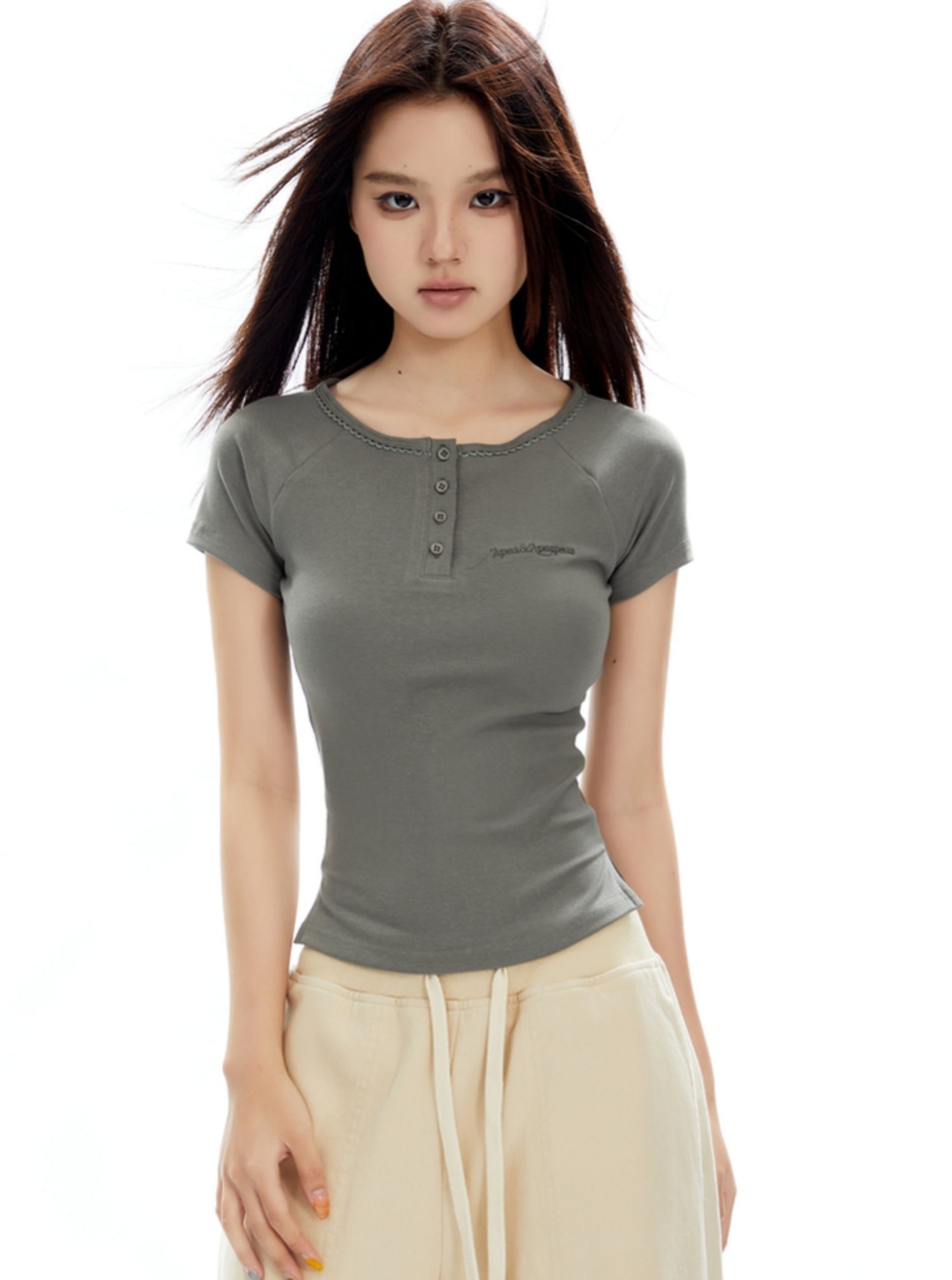 Avena whisper henley tee